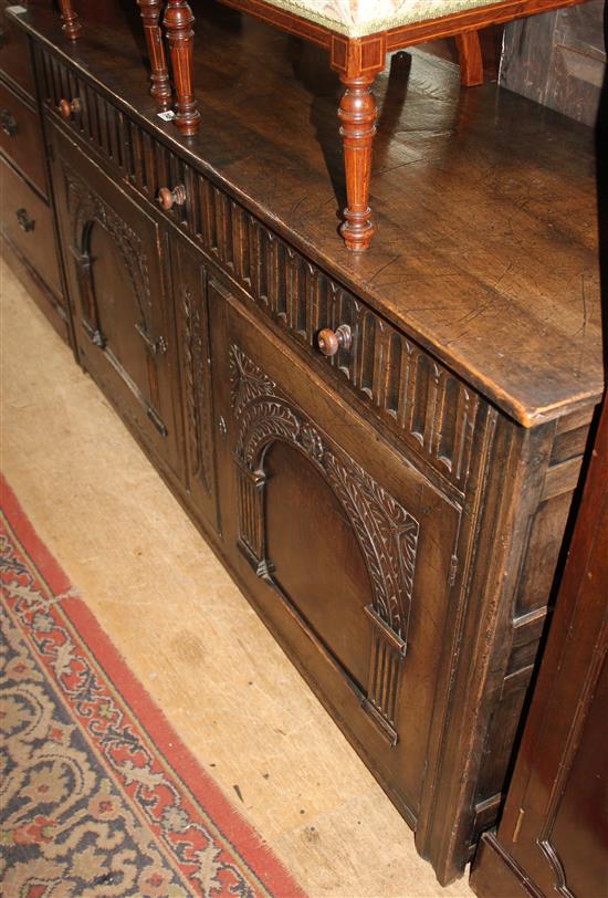 17th century style oak dresser base